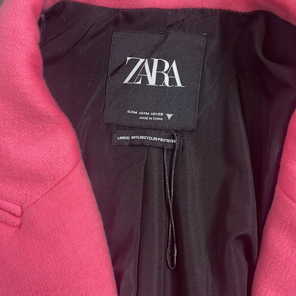 Zara Jackets & Coats Nwot Zara Hot Pink Trench Coat Size Medium